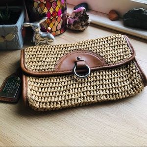Ralph Lauren straw clutch